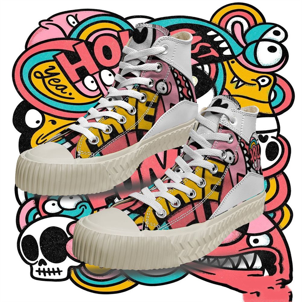 Customize Cartoon Sneakers For Women and Men